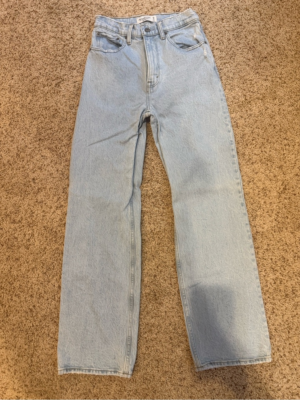 Abercrombie & Fitch Men's Light Wash Straight Jeans